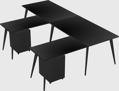 Modern l-shaped office desk