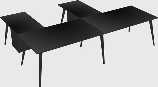 Modern l-shaped office desk