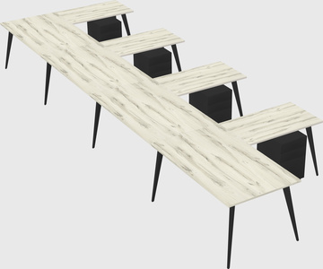 Modern l-shaped office desk