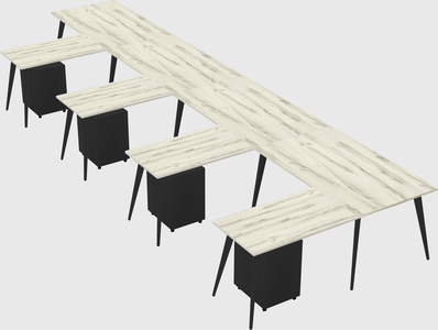 Modern l-shaped office desk