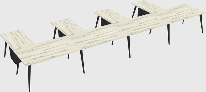 Modern l-shaped office desk