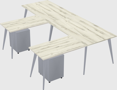 Modern l-shaped office desk