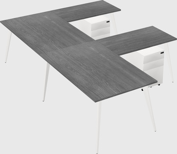 Modern l-shaped office desk
