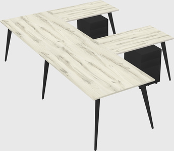 Modern l-shaped office desk