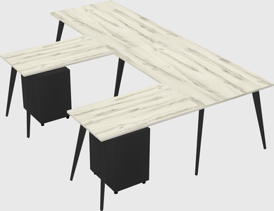 Modern l-shaped office desk