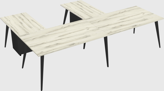 Modern l-shaped office desk