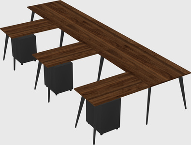 Modern l-shaped office desk