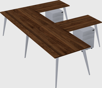 Modern l-shaped office desk
