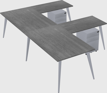 Modern l-shaped office desk