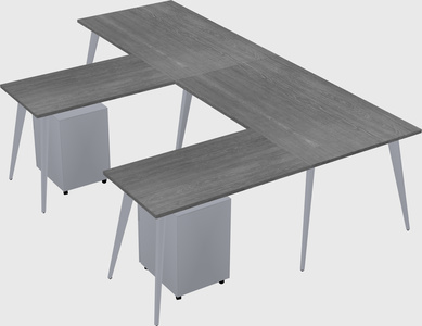 Modern l-shaped office desk