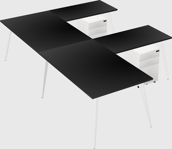 Modern l-shaped office desk