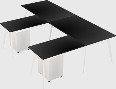 Modern l-shaped office desk