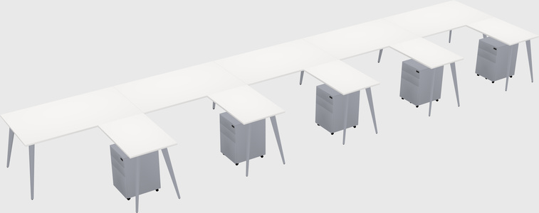 Modern L-shaped Office Desk
