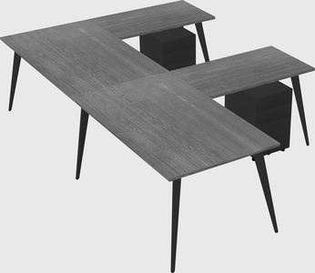 Modern l-shaped office desk