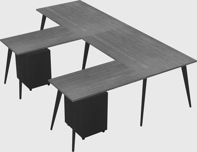 Modern l-shaped office desk