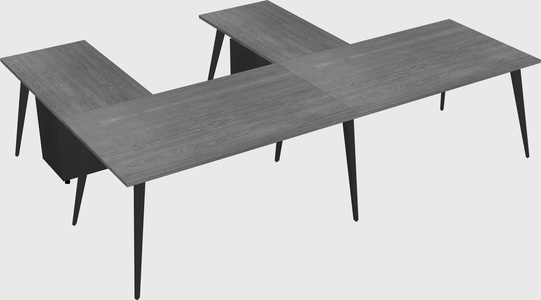 Modern l-shaped office desk