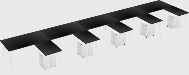 Modern L-shaped Office Desk