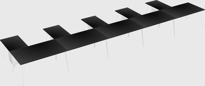 Modern l-shaped office desk