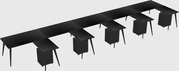 Modern L-shaped Office Desk