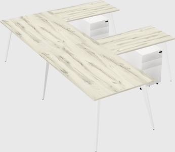 Modern l-shaped office desk
