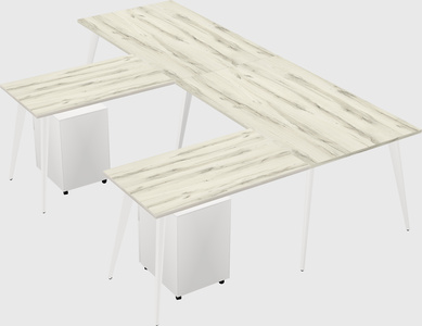 Modern l-shaped office desk