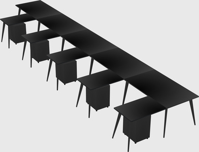 Modern l-shaped office desk