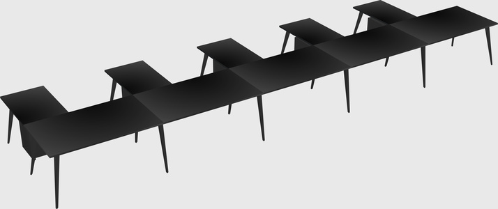 Modern l-shaped office desk