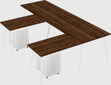 Modern l-shaped office desk