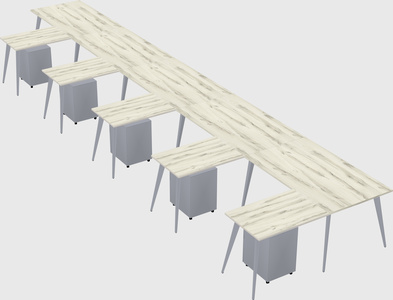 Modern l-shaped office desk