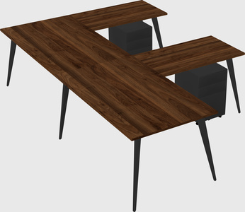 Modern l-shaped office desk