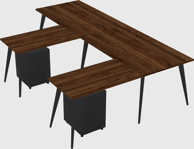 Modern l-shaped office desk