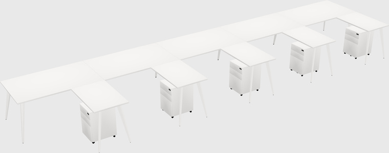 Modern L-shaped Office Desk