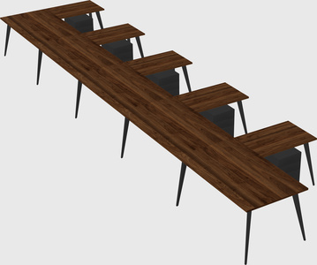 Modern l-shaped office desk