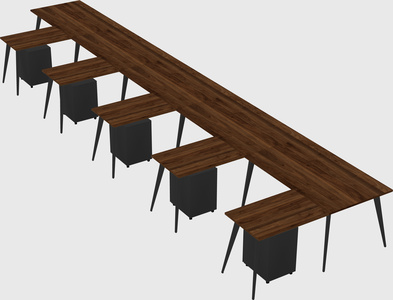 Modern l-shaped office desk