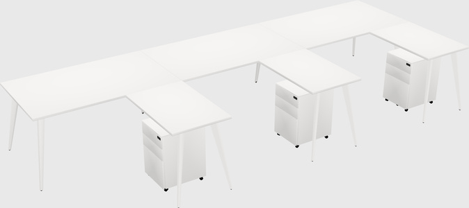 Modern l-shaped office desk