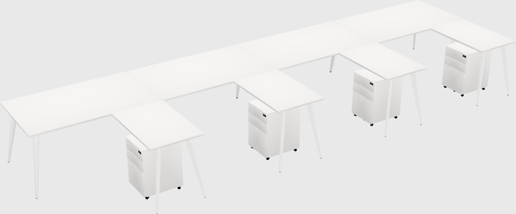 Modern L-shaped Office Desk