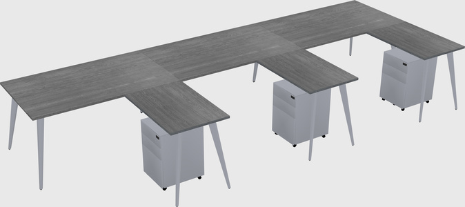 Modern l-shaped office desk