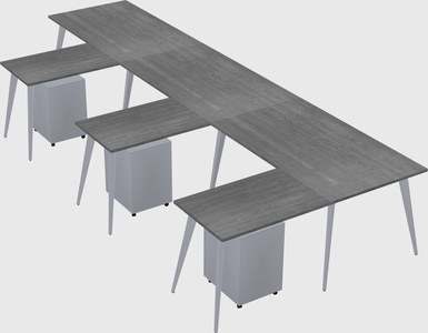 Modern l-shaped office desk