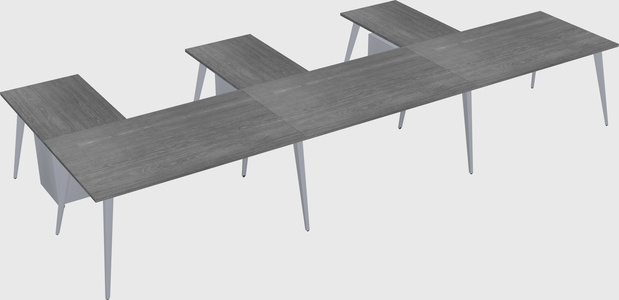 Modern l-shaped office desk