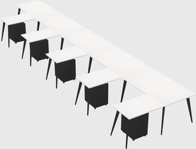 Modern l-shaped office desk