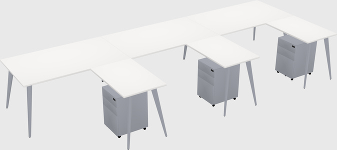 Modern l-shaped office desk