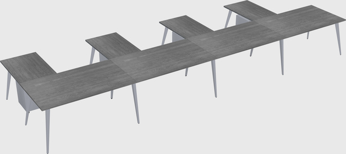 Modern l-shaped office desk