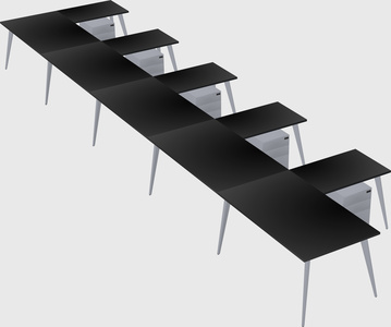 Modern l-shaped office desk