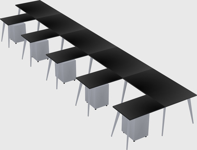 Modern l-shaped office desk