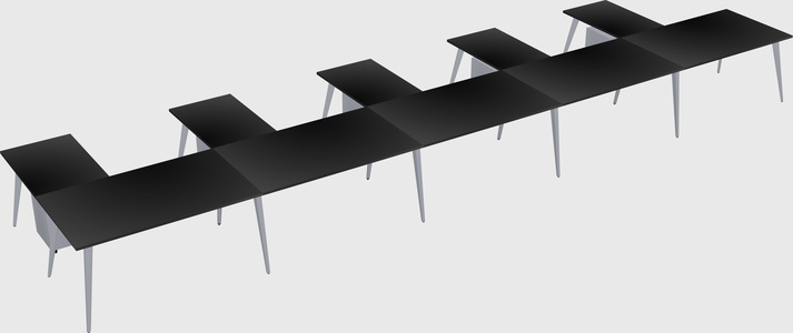 Modern l-shaped office desk