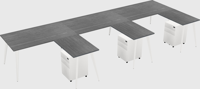 Modern l-shaped office desk