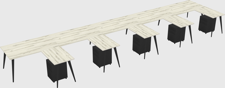 Modern l-shaped office desk
