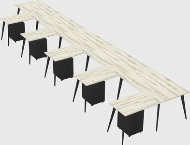 Modern l-shaped office desk
