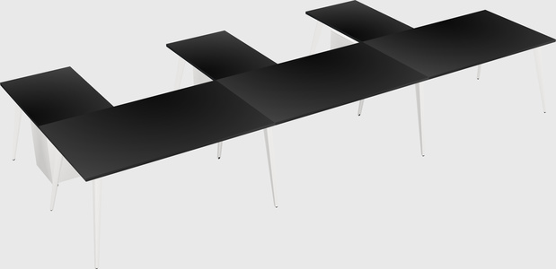 Modern l-shaped office desk
