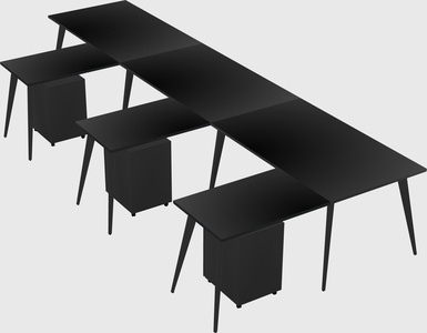 Modern l-shaped office desk